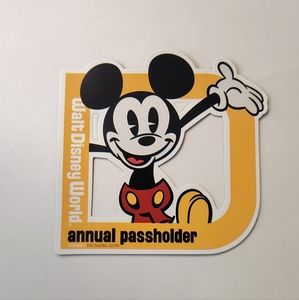 Mickey Mouse Yellow Disney Annual Passholder Magnet